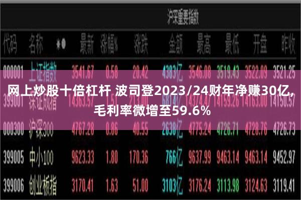 网上炒股十倍杠杆 波司登2023/24财年净赚30亿, 毛利率微增至59.6%